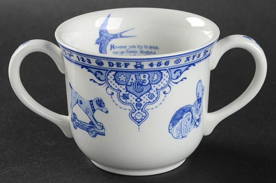 Edwardian Child Collection Blue 2 Handled Mug by Spode-1