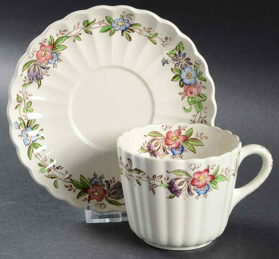 Felicity Flat Cup & Saucer Set by Spode-1
