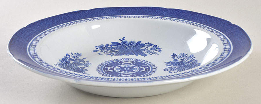 Fitzhugh Blue Large Rim Soup Bowl by Spode-1