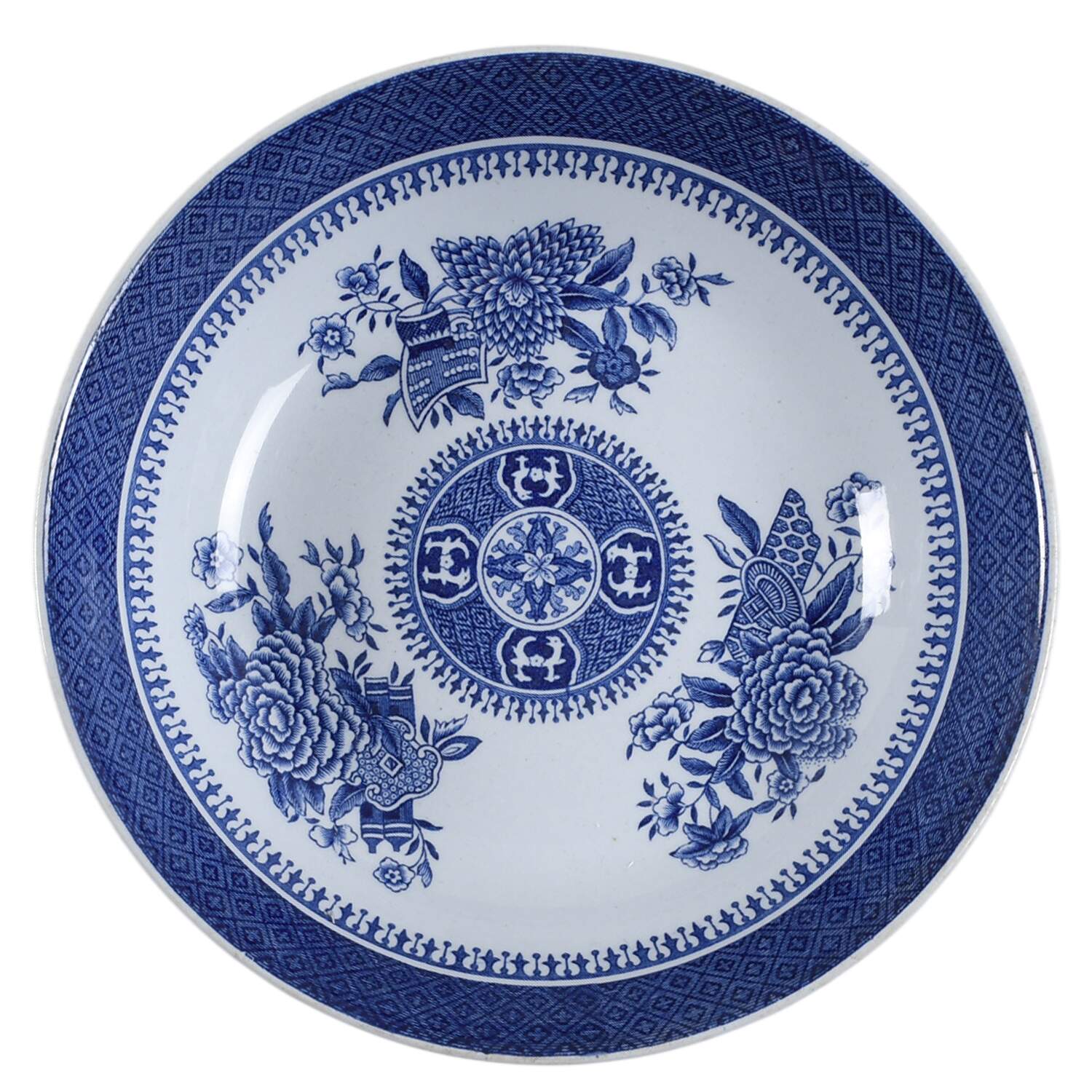 Fitzhugh Blue Saucer for Canton Shape Oversized Cup by Spode-1
