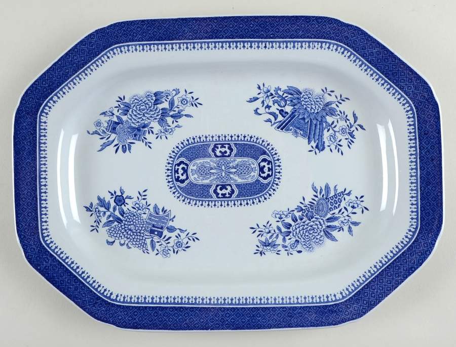 Fitzhugh Blue 12" Oval Serving Platter by Spode-1