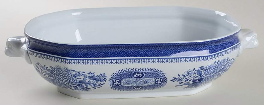 Fitzhugh Blue Oval Vegetable No Lid by Spode-1