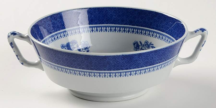 Fitzhugh Blue Footed Cream Soup Bowl by Spode-1