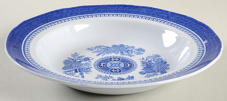 Fitzhugh Blue Rim Soup Bowl by Spode-1
