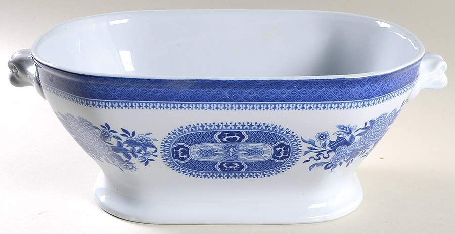 Fitzhugh Blue Oval Tureen No Lid by Spode-1