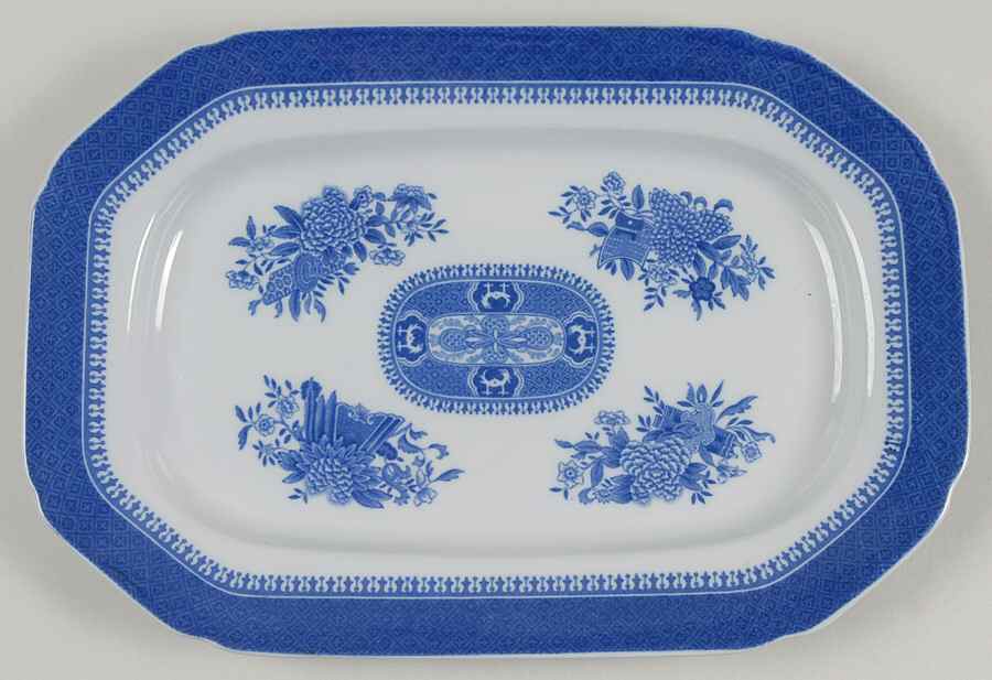 Fitzhugh Blue 10" Oval Serving Platter by Spode-1