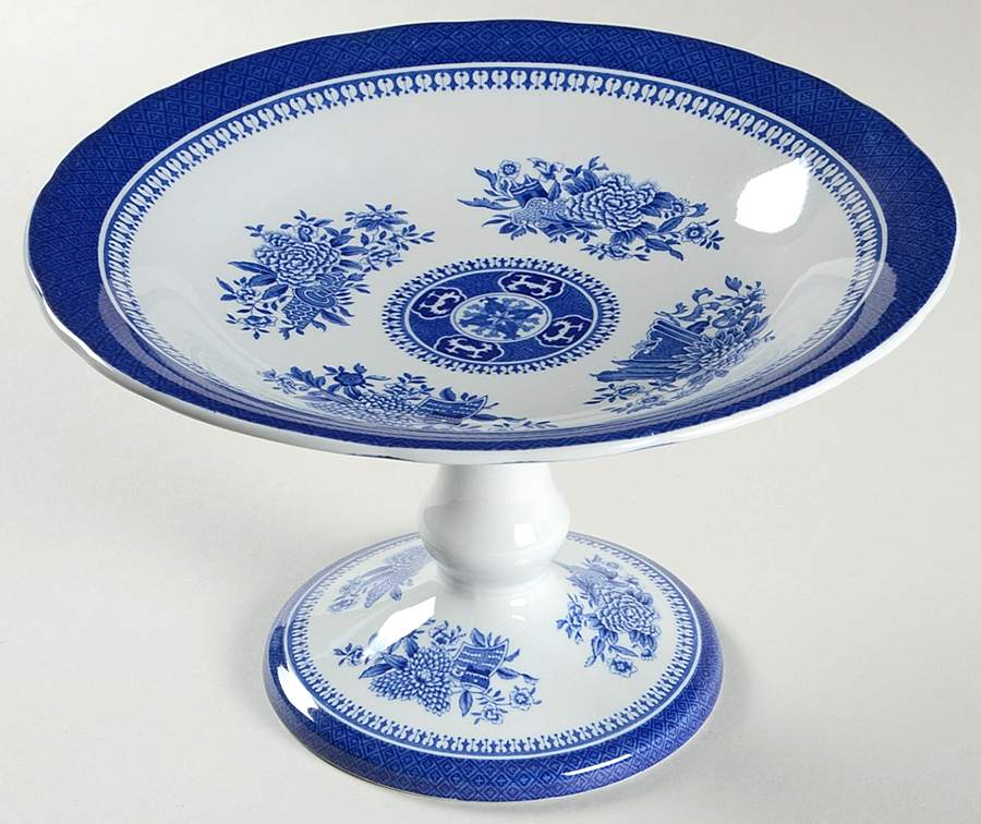Fitzhugh Blue Round Compote (Height X Width) by Spode-1