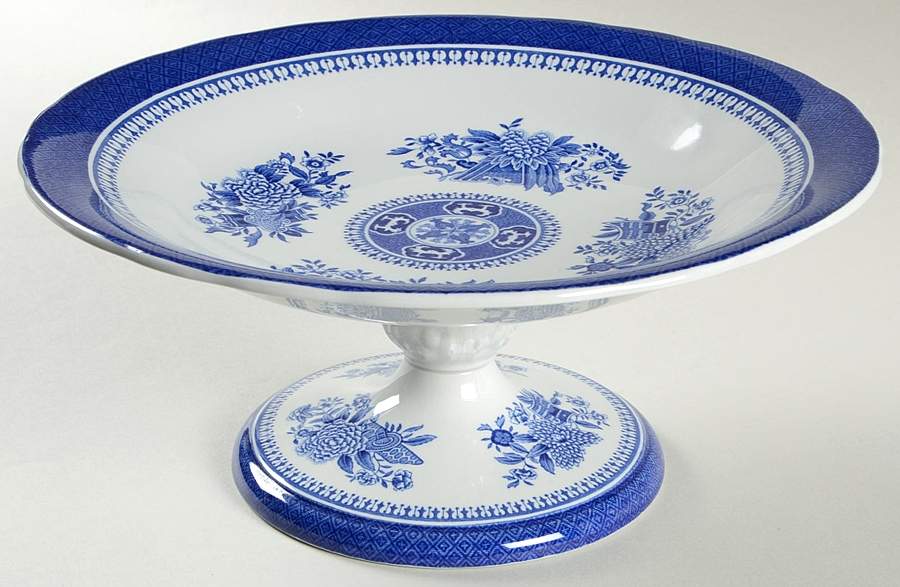 Fitzhugh Blue Round Compote (Height X Width) by Spode-1