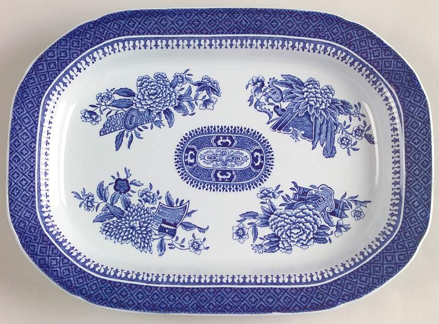 Fitzhugh Blue Underplate for Sauce Boat by Spode-1