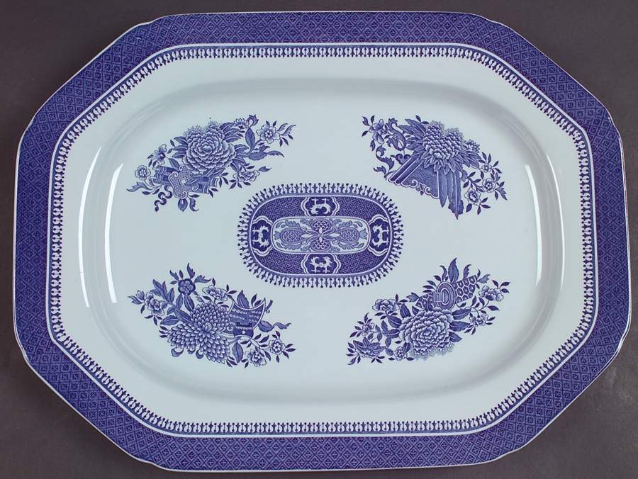 Fitzhugh Blue 14" Oval Serving Platter by Spode-1