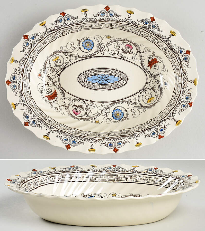 Florence 9" Oval Vegetable Bowl by Spode-1