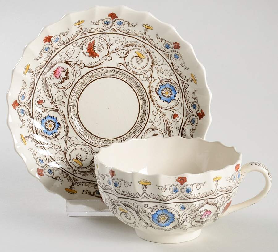 Florence Flat Cup & Saucer Set by Spode-1