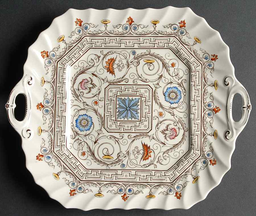 Florence Square Handled Cake Plate by Spode-1