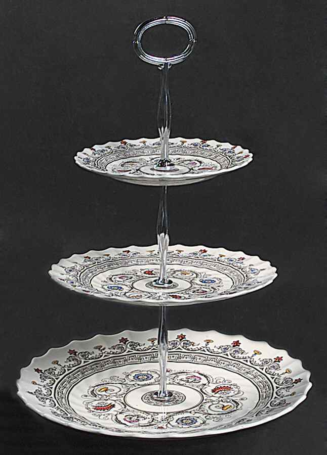 Florence 13 7/8"-14 1/4" 3-Tiered Serving Tray(DP,SP,BB) HC by Spode-1