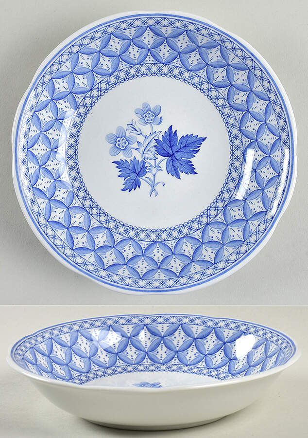 Geranium Blue (Older) Coupe Cereal Bowl by Spode-1