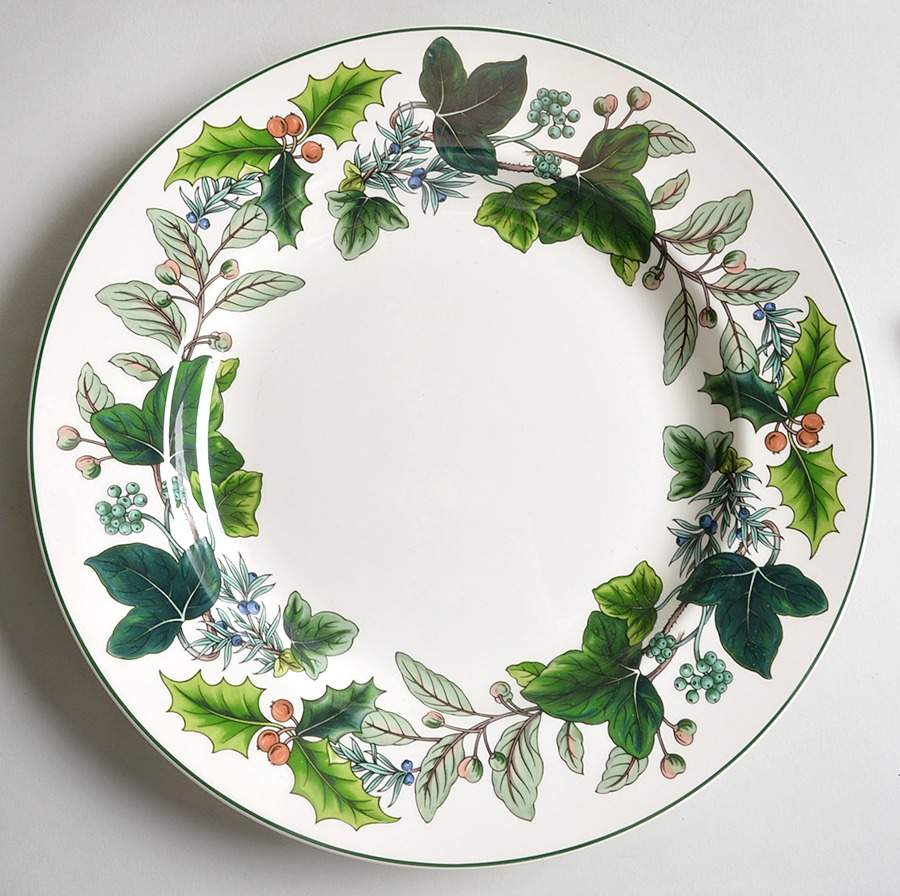 Green Garland Dinner Plate by Spode-1