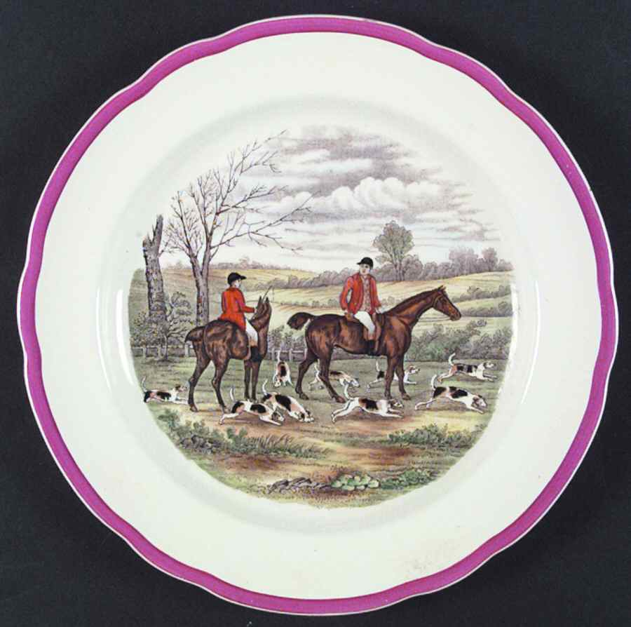 Herring Hunt The Hunt Red Dinner Plate by Spode-1