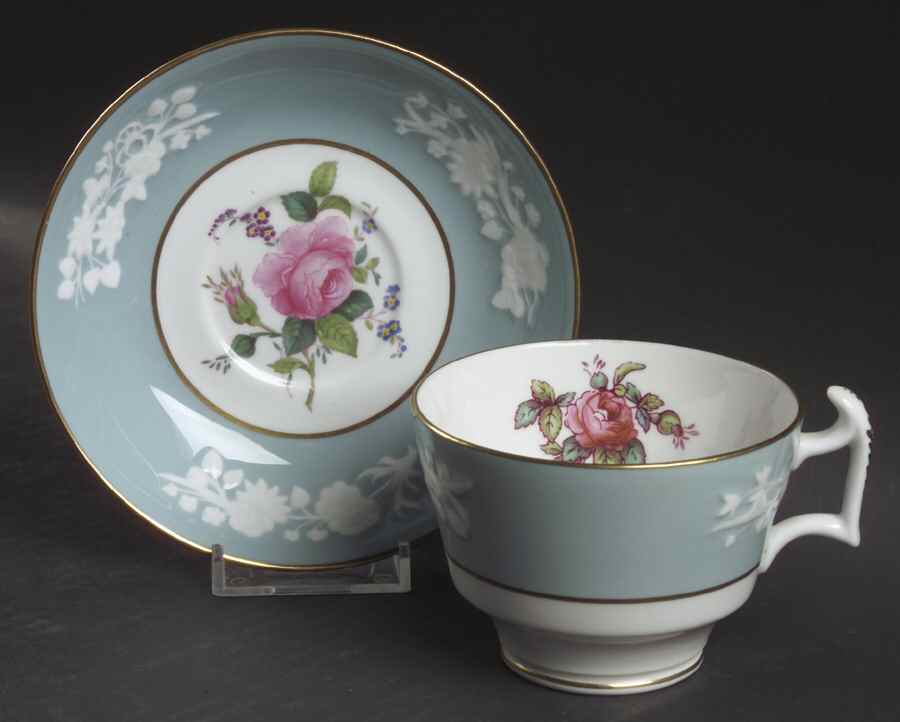 Old Colony Rose Footed Cup & Saucer Set by Spode-1
