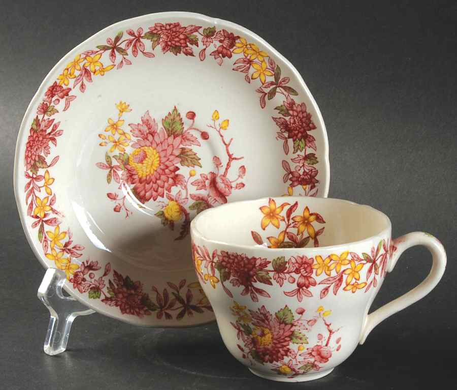 Regency Flat Cup & Saucer Set by Spode-1