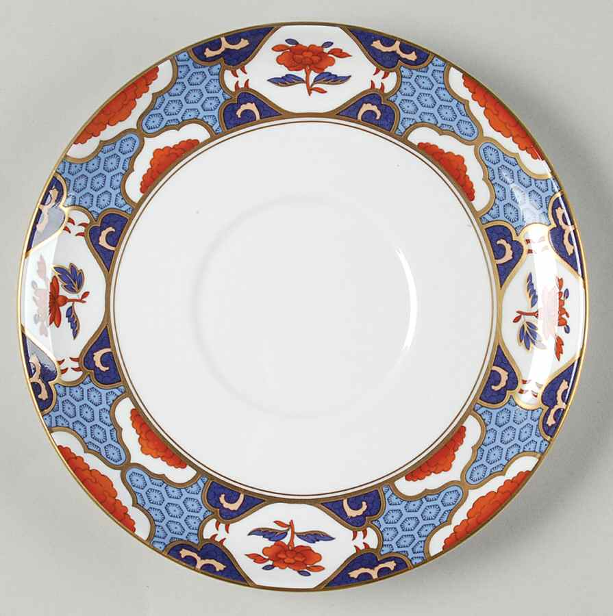 Shima Border Saucer for Cream Soup Bowl by Spode-1