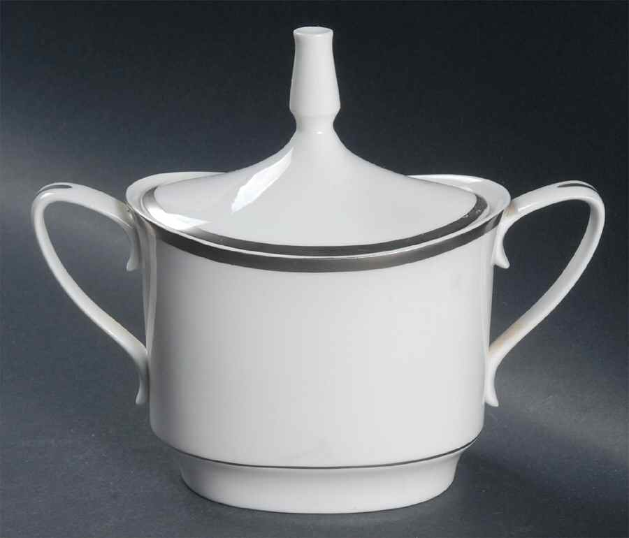 Silver Eternity Sugar Bowl & Lid by Spode-1