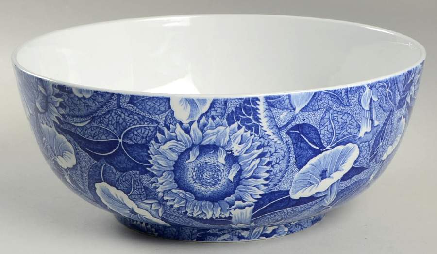 Sunflower (Blue Room Collection) 9" Salad Serving Bowl by Spode-1
