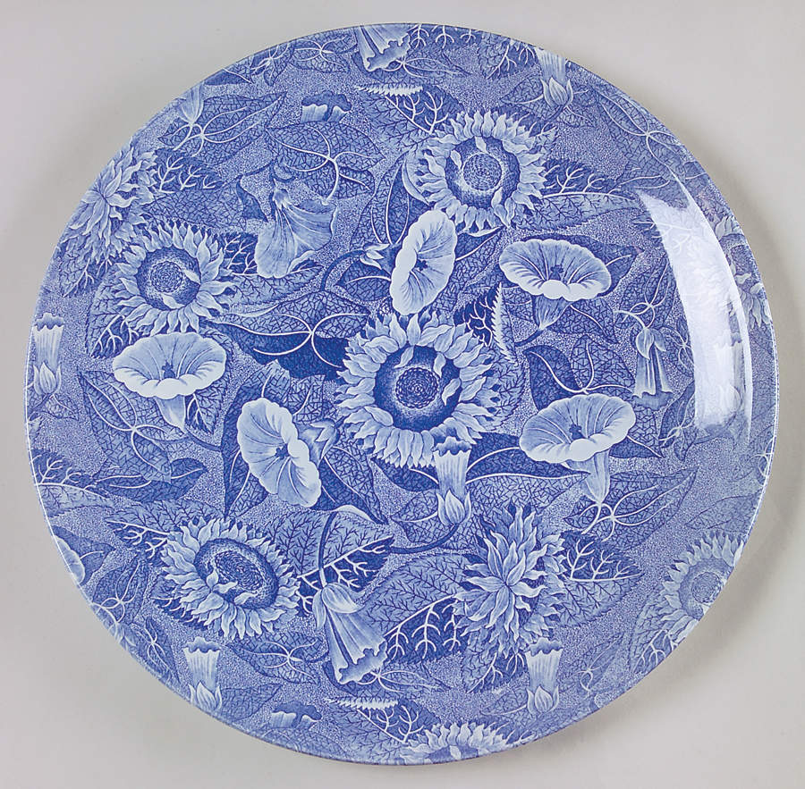 Sunflower (Blue Room Collection) 12" Chop Plate (Round Platter) by Spode-1