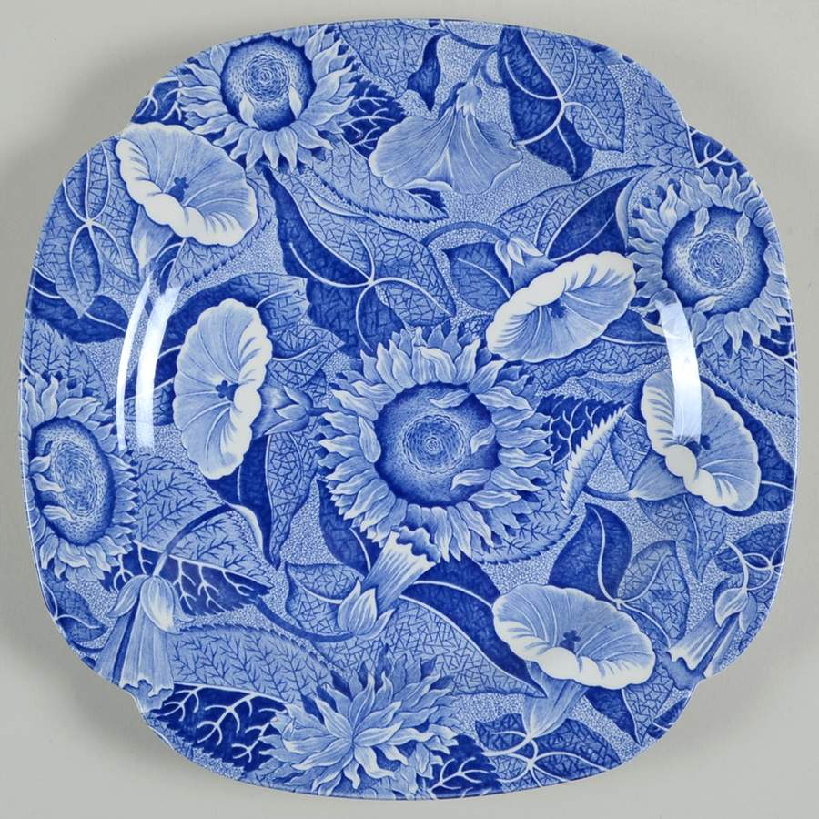 Sunflower (Blue Room Collection) Square Luncheon Plate by Spode-1