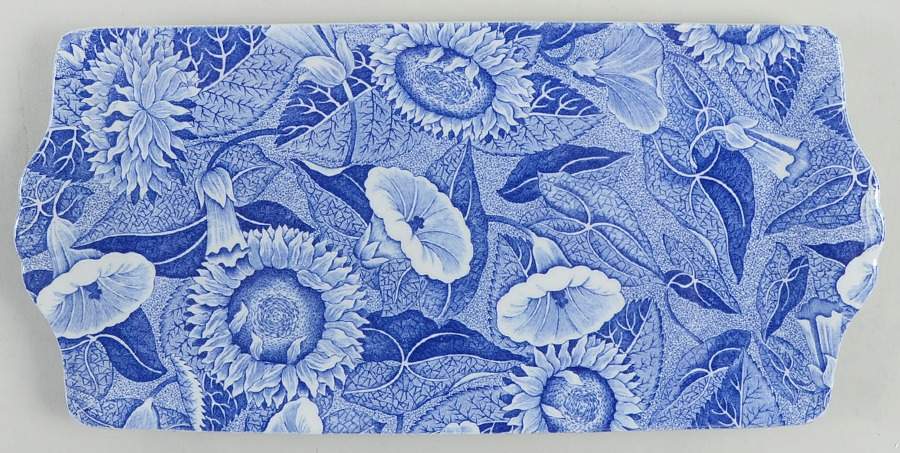 Sunflower (Blue Room Collection) Large Sandwich Tray by Spode-1