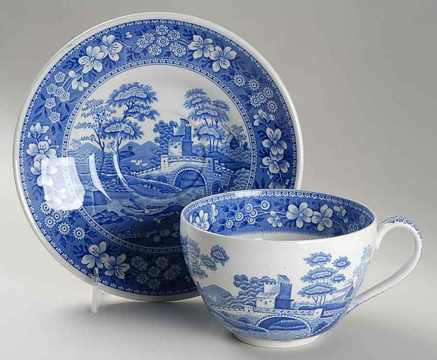 Blue Room Collection Jumbo Cup & Saucer Set by Spode-1