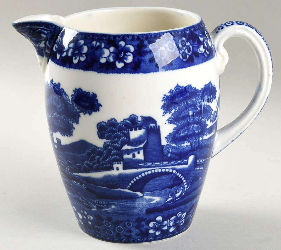 Tower Blue (No #, Older, Gadroon) 24 Oz Pitcher by Spode-1