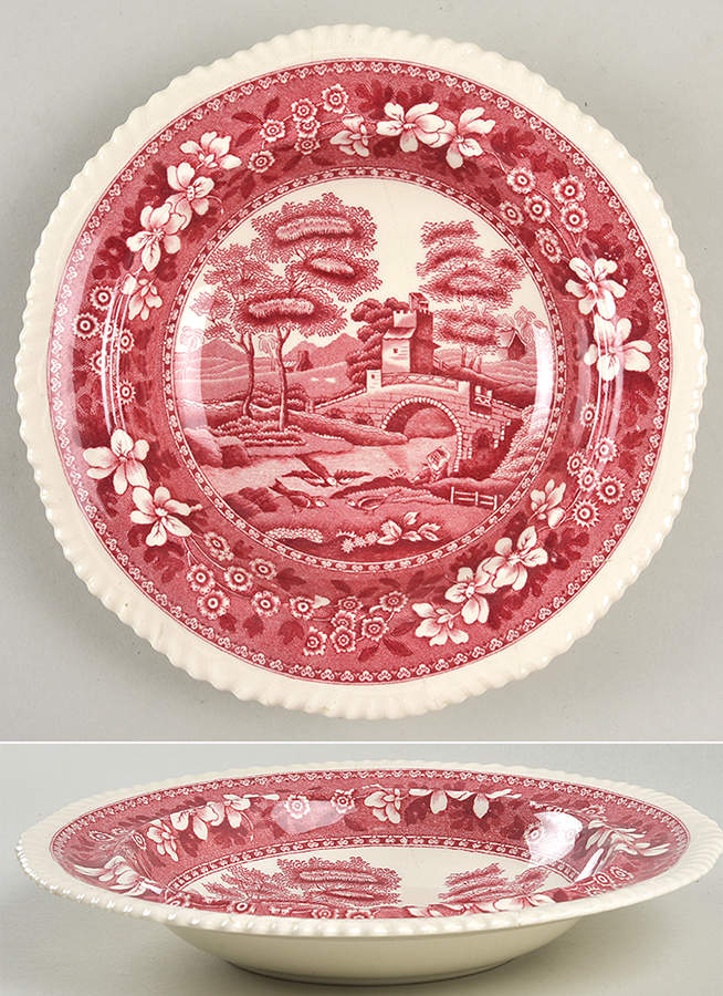 Tower Pink (Older Backstamp) Round Butter No Lid by Spode-1