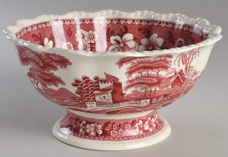 Tower Pink (Older Backstamp) 9" Large Fruit Bowl by Spode-1