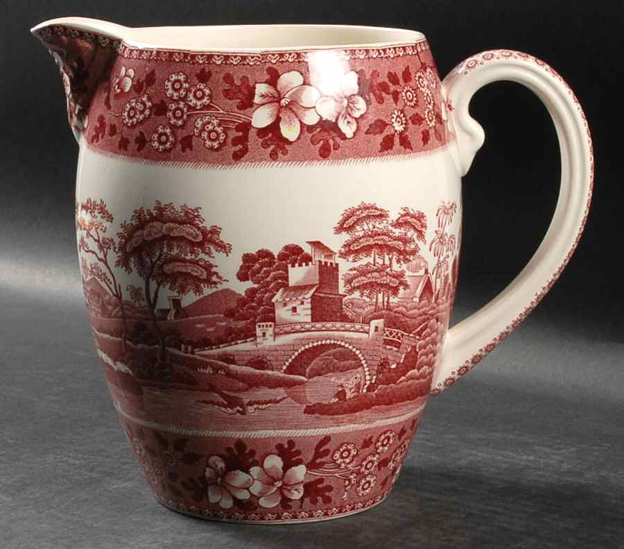Tower Pink (Older Backstamp) 72 Oz Pitcher by Spode-1
