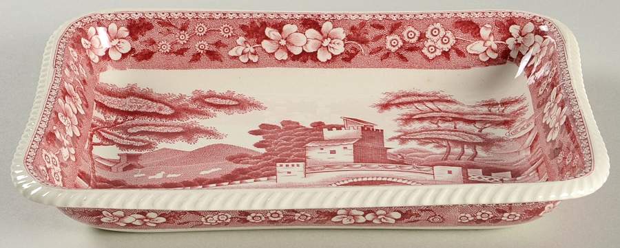 Tower Pink (Older Backstamp) 7" Sweet Meat Dish by Spode-1