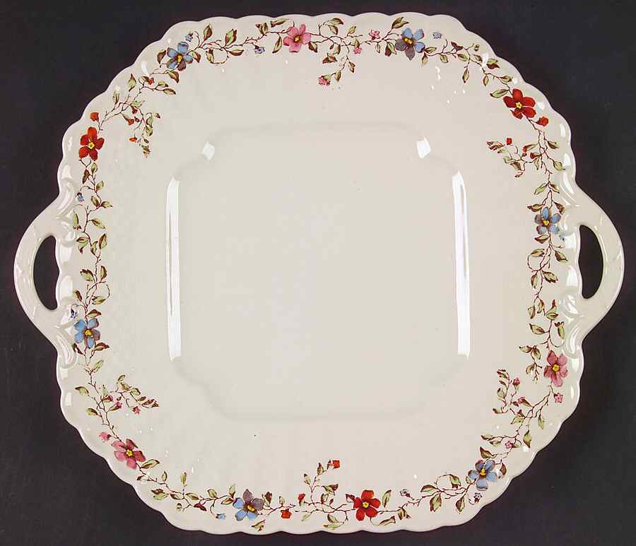 Wicker Dale Square Handled Cake Plate by Spode-1