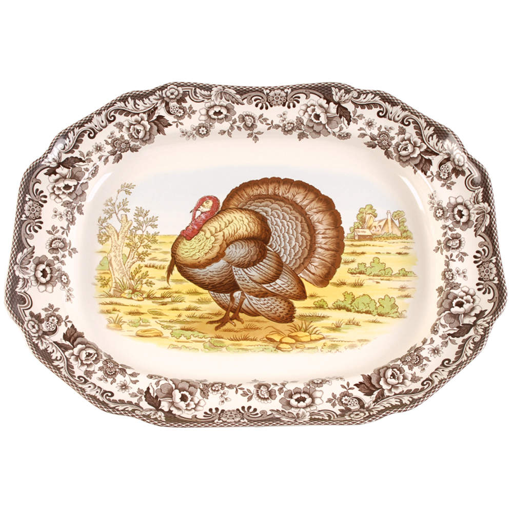 Woodland 20" Oval Turkey Platter by Spode-1