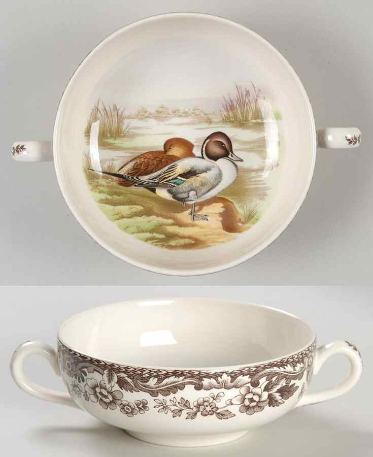 Woodland Flat Cream Soup Bowl by Spode-1
