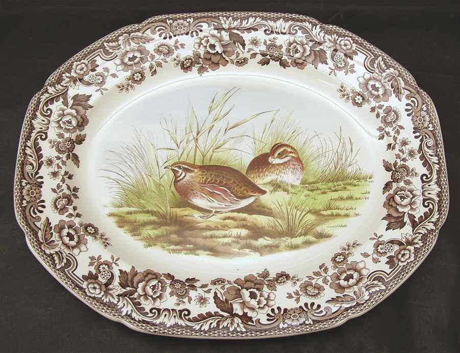 Woodland 16" Oval Serving Platter by Spode-1