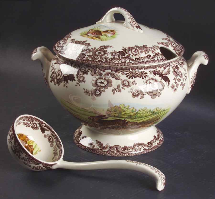 Woodland Tureen & Lid w/Ladle by Spode-1