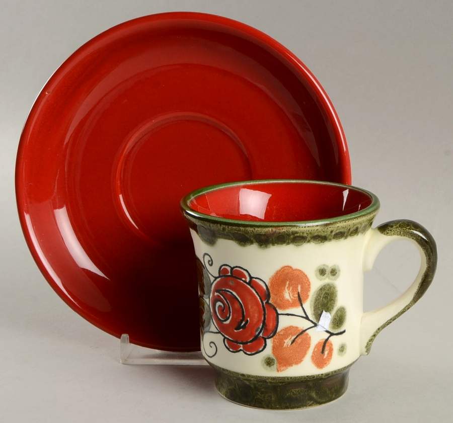 Tirol Footed Cup & Saucer Set by Schramberg-1