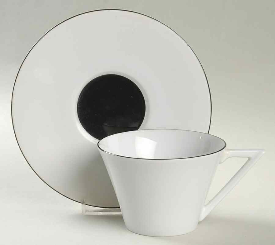 Deux Par Deux Flat Cup & Saucer Set by Sasaki-1