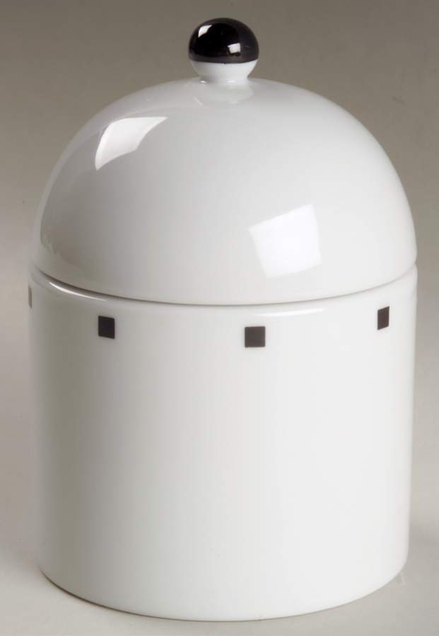Metropolis Black Sugar Bowl & Lid by Sasaki-1