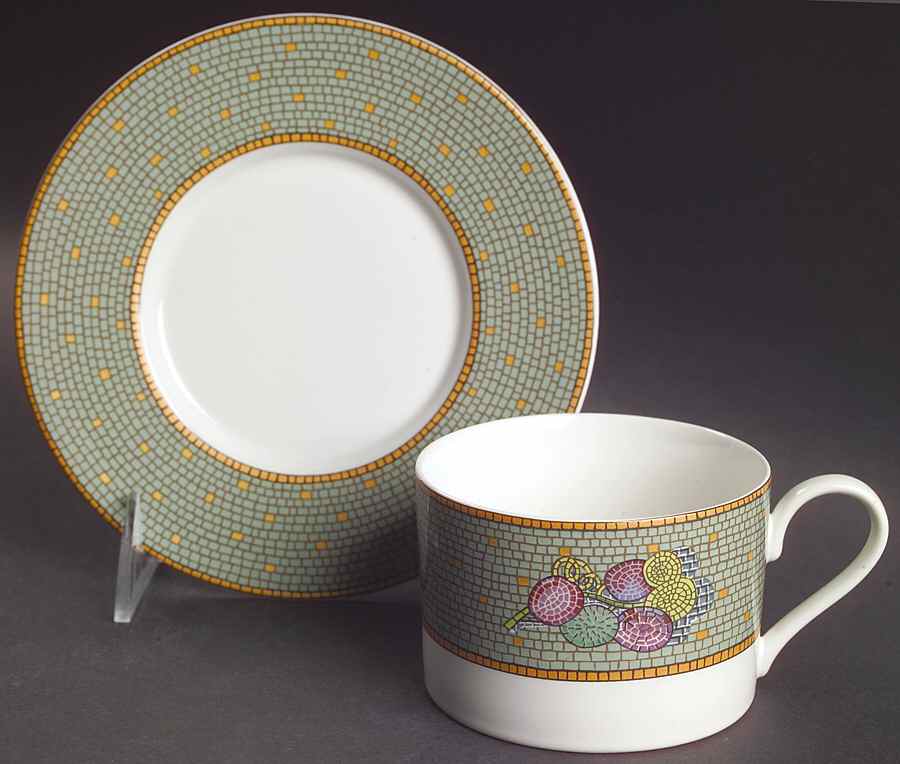 Ravenna Flat Cup & Saucer Set by Sasaki-1