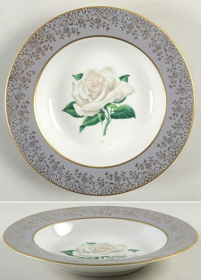Chantilly Gray Rim Soup Bowl by Stradford-1