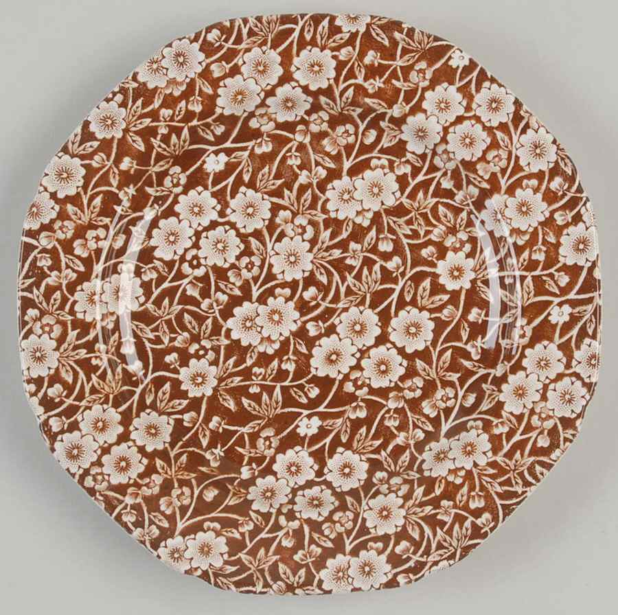 Calico Brown Salad Plate by Staffordshire-1