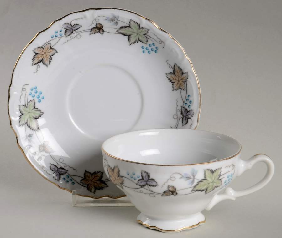 Bordeaux Footed Cup & Saucer Set by Style House-1