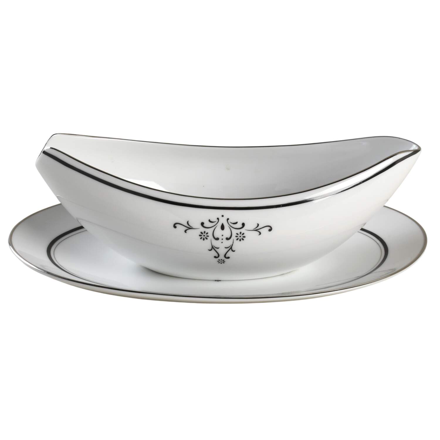 Granada Gravy Boat & Underplate/Relish by Style House-1