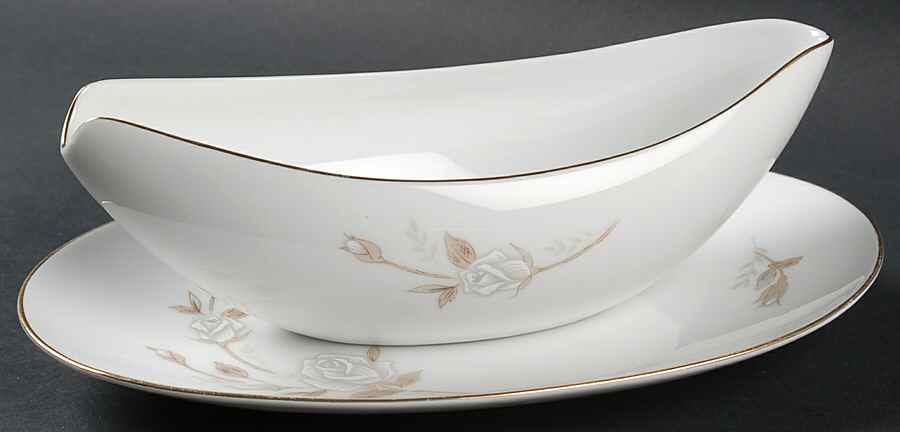 Lady Fair Gravy Boat & Underplate by Style House-1