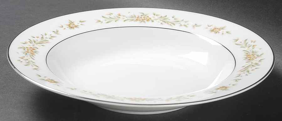 Mayfair (Platinum Trim) Rim Soup Bowl by Style House-1